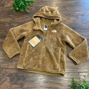 NWT 🍃 The North Face Kids Campshire Fuzzy Hoodie Utility Brown Size 6